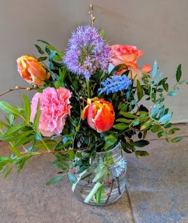 Tafelboeketje op leenvaas